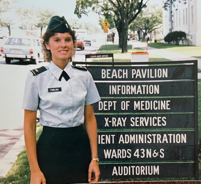 Maria McConville in uniform.